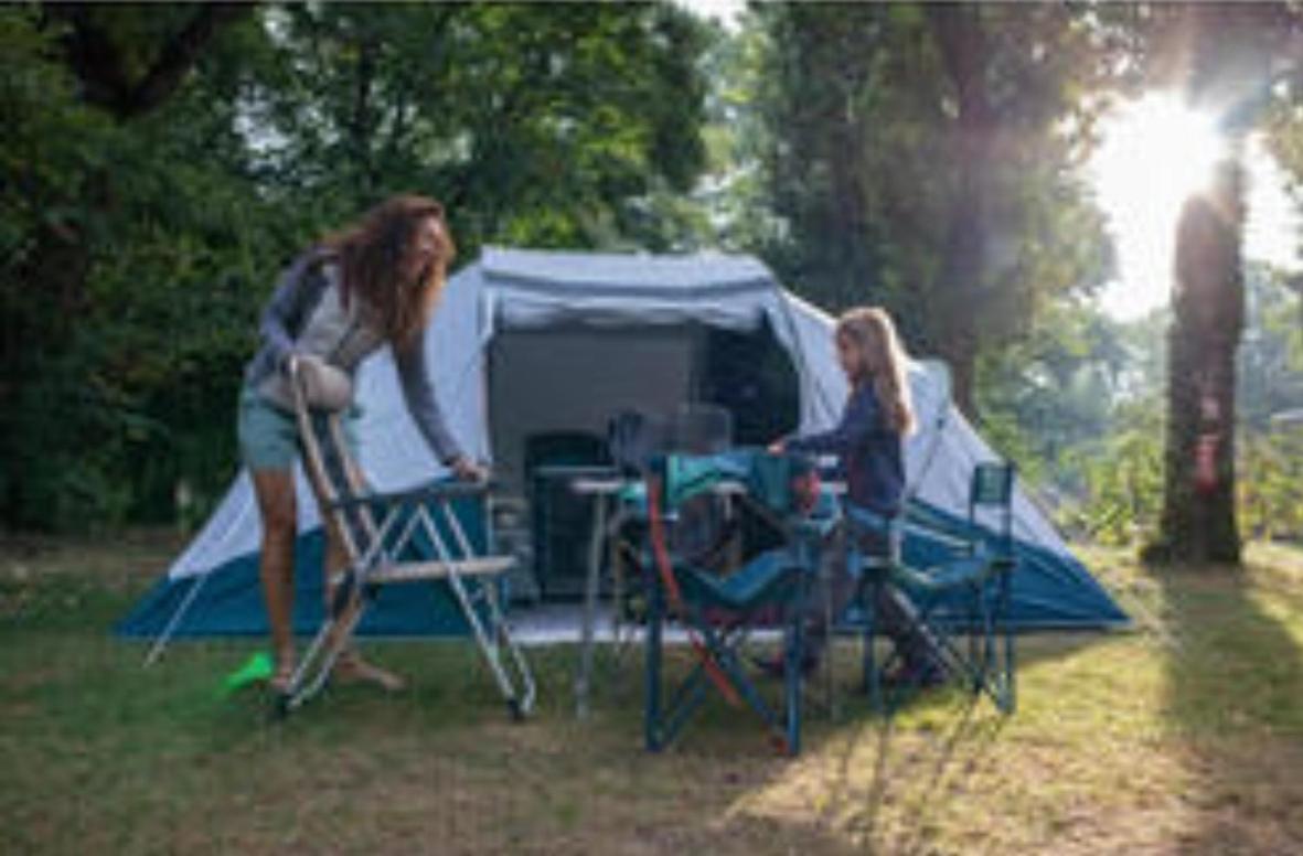 Les Hortensias Grande Tente Familiale Deux Chambres Et Sejour Vue Mer Sur Camping Nature Plestin-les-Grèves Eksteriør billede