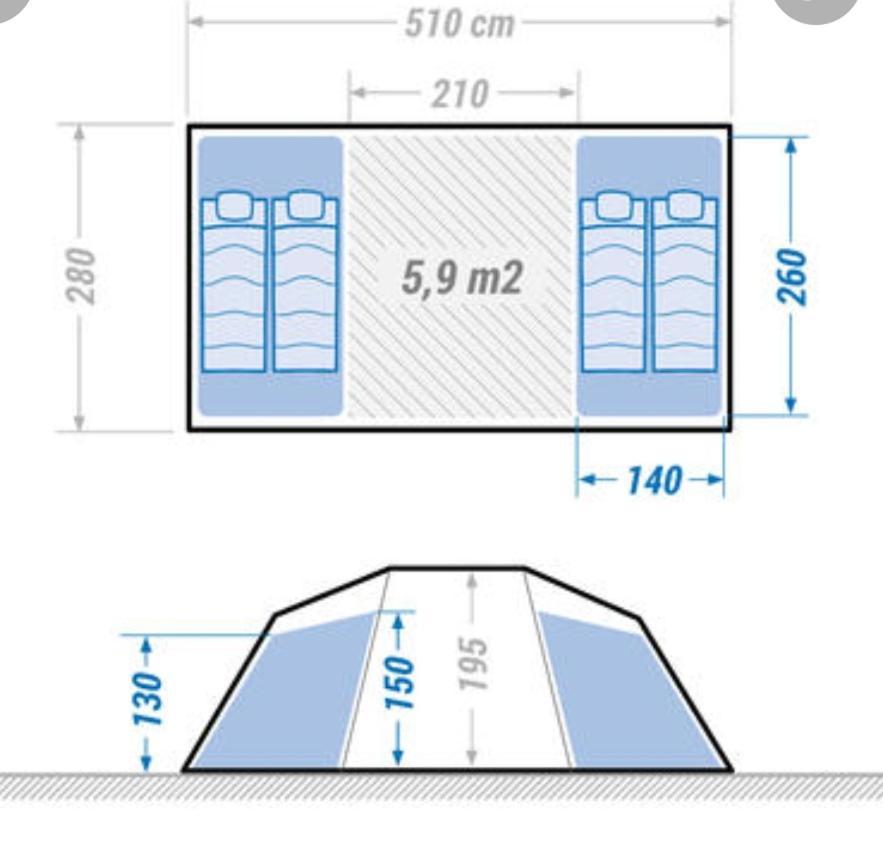 Les Hortensias Grande Tente Familiale Deux Chambres Et Sejour Vue Mer Sur Camping Nature Plestin-les-Grèves Værelse billede